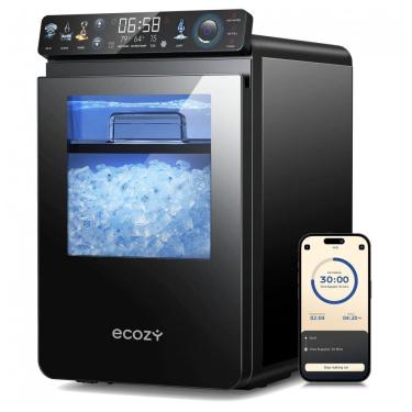 Imagem de Máquina de Gelo Nugget Ecosy Preto com Painel Colorido, Controle APP, 20 kg/dia, Autolimpeza, IM-NS451B