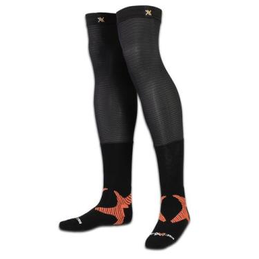 Imagem de Meiao meia motocross mattos racing brace pro preto laran p/m