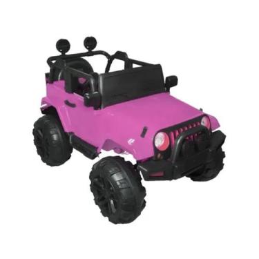 Imagem de Mini Carro Jeep Elétrico Infantil Recarregável 12V Com Controle Remoto