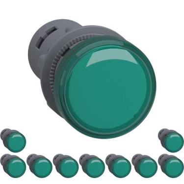 Imagem de 10 Sinaleiro 22mm Led Verde 110vca - Xa2evf3lc Schneider