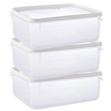 Imagem de Pote de plástico transparente para freezer e micro-ondas 4,3 litros co