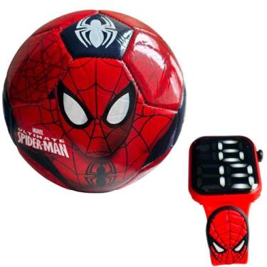 Imagem de KIT Infantil Bola + Relógio Homem Aranha Smactudo Vermelho
