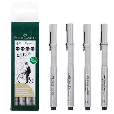 Imagem de Caneta seringa 0,1/0,3/0,5/0,7 impermeável com gancho, preta, pacote com 4