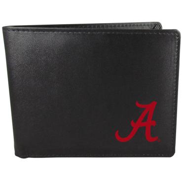 Imagem de Carteira masculina NCAA Siskiyou esportiva Alabama Crimson Tide com dobra dupla tamanho único preta