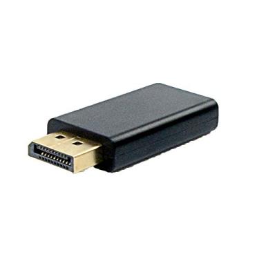 Imagem de Adaptador DisplayPort Macho para HDMI Fêmea PlusCable Preto ADP-103BK - Conector banhado à ouro, Resolução FullHD, DisplayPort 1.4 e HDMI 1.4, Pequeno