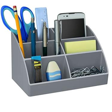 Imagem de Acrimet Organizador de Mesa Easy Organizer, Ideal para Escritório, Casa ou Estudo, Cor Platina, 960.4