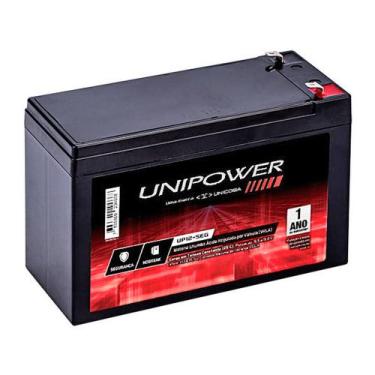Imagem de Bateria Selada 12V 5Ah Vrla Para Sistemas De Segurança E Nobreaks Unic