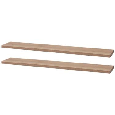 Imagem de Kit 2 Prateleiras 50 x 20cm Carvalho Suporte Invisível