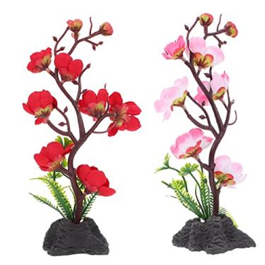 Imagem de UPKOCH 2 peças de prato de sushi de flor artificial japonesa placa de sashimi para mesa flor de mesa sashimi pratos para servir cozinha decoração de mesa (vermelho + rosa)