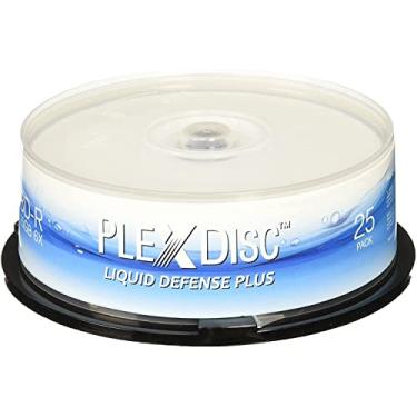 Imagem de PlexDisc Blu-Ray de 6 x 25 GB, impressão a jato de tinta branco brilhante resistente à água, 25 discos