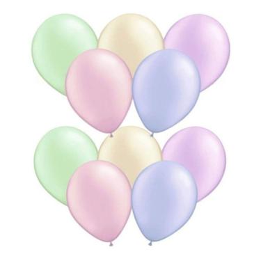 Imagem de Balões Bexiga Candy Colors/tons Pastel - N° 9 Cores Claras