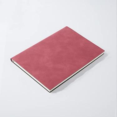 Imagem de Caderno de couro PU retrô A5 feito à mão diário de negócios vintage bloco de notas planejador de estudante artigos de papelaria escritório material escolar, rosa vermelha, 4 peças