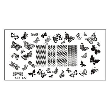 Imagem de Modelo De Carimbo De Unha Diy Impressão De Unhas De Unhas Estamplas De Estampagem Unhas Texture Texture Design Stamp Fool for Manicure Salon Home Halloween Natal