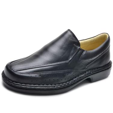 Imagem de Sapato Social Couro Masculino Confort Palmilha Gel