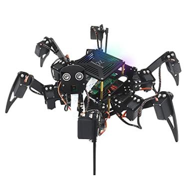 Imagem de Freenove Kit de robô hexápode grande para Raspberry Pi 4 B 3 B+ A+, caminhada, autoequilíbrio, inclinação panorâmica, alcance ultrassônico, servo de câmera (framboesa NÃO incluída)