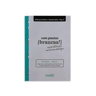 Imagem de Bloco Fichário Linhas Brancas Colegial/B5 Quadriculado Nali