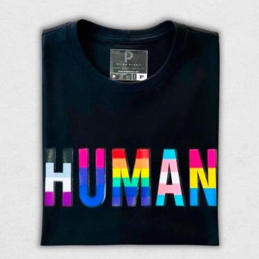 Imagem de Camiseta Human Love Black - Pride Brasil