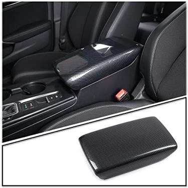 Imagem de PIUGILH Tampa de apoio de braço para carro Capa de console central cívico descanso de braço acabamento adequado para console central Civic 2022 Capa de apoio de braço Acabamento de fibra de carbono ABS