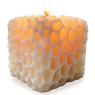 Imagem de Molde de vela em forma de favo de mel em silicone 3D para vela de cera de abelha caseira, sabão, barra de loção, fondant, polímero, argila, doces, decoração de bolo