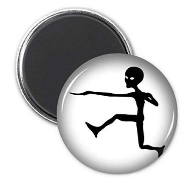 Imagem de Universe Alien Monster Jumping Alien Ímã Geladeira Adesivo Decoração Emblema Presente