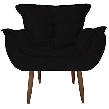 Imagem de Cadeira Decorativa Opala Quarto Sala Suede Preto