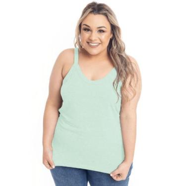 Imagem de Regata Plus Size Camisa Blusa Alcinha Atacado Feminina Verão - Vtm