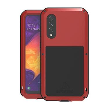 Imagem de Armadura de metal à prova de choque para Samsung Galaxy A72 A50 A51 A52 A53 A32 A71 A42 A20 A70 S22 S21 S20 Fe Plus 5G Case Cover, vermelho, para Samsung A51