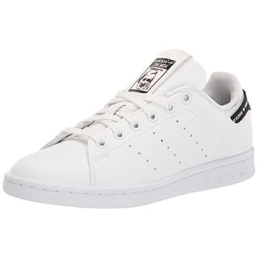 Imagem de adidas Originals Tênis masculino Stan Smith, Branco/Preto, 4