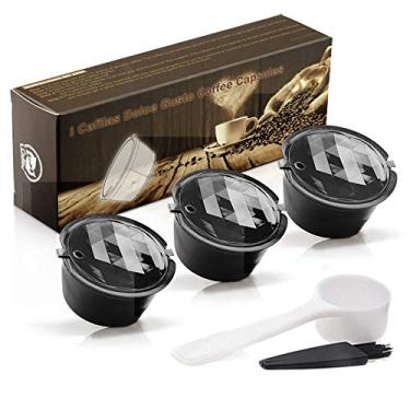 Imagem de BRBHOM Cápsulas de café recarregáveis Dolce Gusto reutilizáveis, filtro de café Dolce Gusto compatível com Dolce Gusto, com colher de café, escova