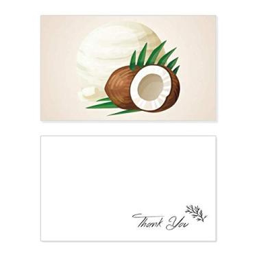 Imagem de Folhas de sorvete de coco, picolé, cartão de agradecimento, papel de aniversário, agradecimento de casamento
