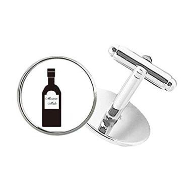 Imagem de DIYthinker Abotoaduras com fecho de botão redondo para coquetel suco laranja da Vodka