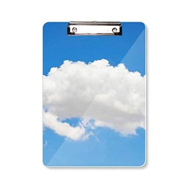 Imagem de Blue Sky Sunshine Placa de suporte para prancheta com nuvens brancas A4