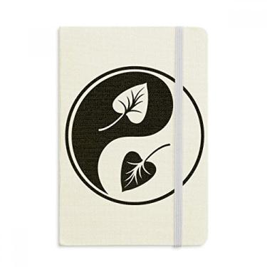 Imagem de Caderno Yin-yang da Culture Customs, preto, branco, capa dura oficial, diário clássico