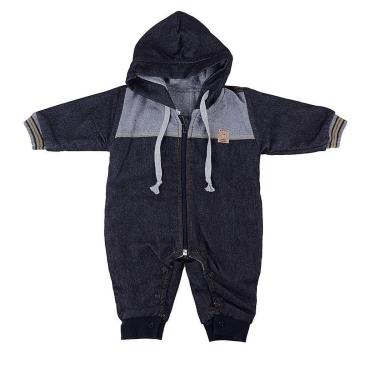 Imagem de Macacão Infantil Masculino Sonho Mágico Longo Jeans Preto-Masculino