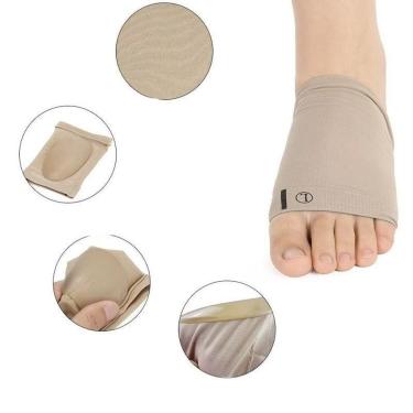 Imagem de Kit Par Palmilha Plantar Ortopédica Dor Calcanhar Pés-Unissex