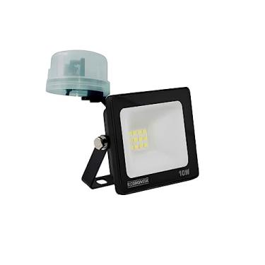 Imagem de Kit refletor led 10W com sensor fotocelula refletor com sensor de luz