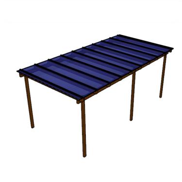 Imagem de Cobertura Policarbonato Alveolar 6,00m x 2,00m - Azul 6mm