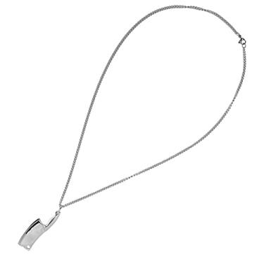 Imagem de Colar de faca com pingente, presente de negócios colar de aço inoxidável requintado e confortável colar masculino colar com pingente para presente de feriado para(Estilo natural com corrente)