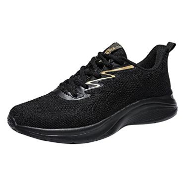 Imagem de MYNKYLL Sapatos esportivos masculinos moda verão novo padrão malha leve respirável conf...