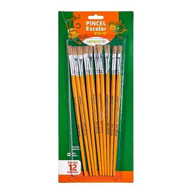 Imagem de PINCEL ESCOLAR CHATO CABO LONGO REF.815-12 PCT/12 LEOELEO