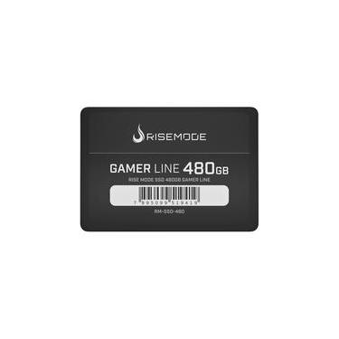 Imagem de SSD Rise Mode 480GB Gamer Line, SATA, Leitura: 535MB/s e Gravação: 435MB/s, Preto - RM-SSD-480