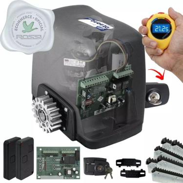 Imagem de Kit Motor Rossi Dz Nano Turbo 6m Crem 2 Control Portão 600kg