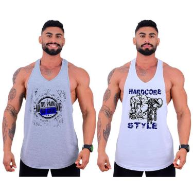 Imagem de Kit 2 Regatas Super Cavada Masculina MXD Conceito Academia Treino Fitness Musculação-Masculino