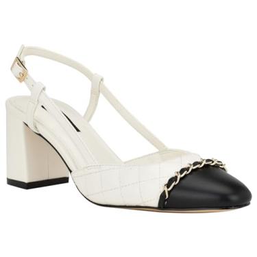 Imagem de Nine West Sapato feminino Uround, Branco/Preto 140, 6.5