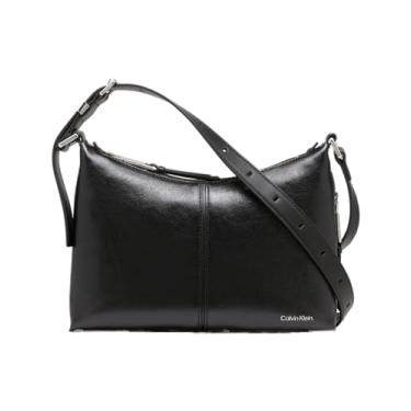 Imagem de Calvin Klein Bolsa transversal com zíper superior, Preto/prata, One Size