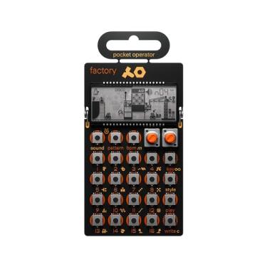 Imagem de teenage engineering pocket operator PO-16 factory, sintetizador lead para melodias de teclas. sequenciador com parameter locks, estilos de reprodução e efeitos punch-in