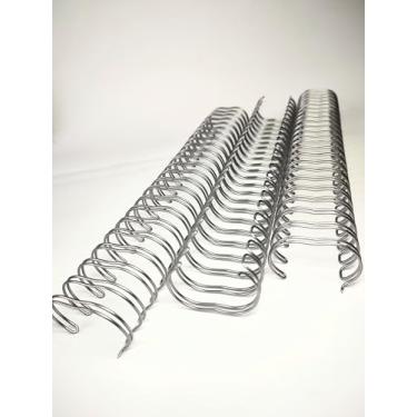Imagem de Wire-o Para Encadernação 2x1 A4 1"1/8 para 250fls Agendas Planners Caderneta de Saúde Cadernos Livro do Bebe Com 5 Unidades 23 Anéis (Prata)
