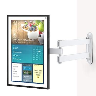 Imagem de Suporte para Echo Show 15, suporte de parede ajustável com braço de extensão resistente de 38 cm, giratório giratório inclinado para Alexa Echo Show 15, comporta até 15 kg, branco por WALI