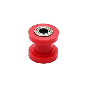 Imagem de Polia de guia tensor deslizante de rolo de corrente para Dirt Pit Mini motocicleta ATV Off Road (10 mm, vermelho)