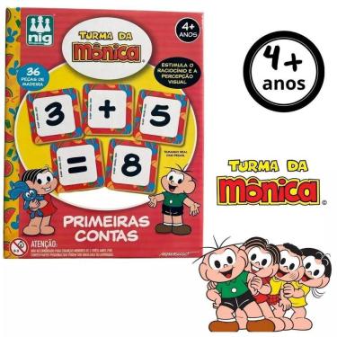 Imagem de Jogo Primeiras Contas Turma da Mônica Brinquedo Infantil de Matemática - NIG BRINQUEDOS